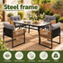 Gardeon 5-Piece Outdoor Dining Set with 120cm Table - Black – product gallery image 5