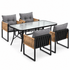 Gardeon 5-Piece Outdoor Dining Set with 140cm Table - Black – product gallery image 4