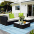 Gardeon 5-Piece Outdoor Sofa Set Wicker Couch Lounge Setting Cover | Furniture > Outdoor