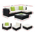 Gardeon 5-Piece Outdoor Sofa Set Wicker Couch Lounge Setting Cover | Furniture > Outdoor