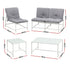 Gardeon 5-Piece Outdoor Sofa Set with Cushions – White & Grey – view 2