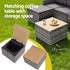 Gardeon 5 Pieces Outdoor Sofa Set 4-Seater Grey Rattan Patio Furniture Table and Chair Setting | Furniture > Outdoor > Outdoor Sofas & Lounge Sets