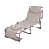 Gardeon 5-position folding sun lounger khaki - image 9