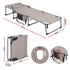 Gardeon 5-position folding sun lounger khaki - image 2