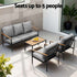 Gardeon 5 Seater Outdoor Sofa Set 4PCS Table Chair Garden Bench Patio Furniture | Furniture > Outdoor > Outdoor Sofas & Lounge Sets