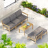Gardeon 5 - Seater Outdoor Sofa Set Wooden Lounge Setting 6PCS | Outdoorium