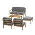 Gardeon 5 - Seater Outdoor Sofa Set Wooden Lounge Setting 6PCS | Outdoorium