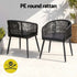 Gardeon 5PC Outdoor Dining Set Table and Chairs Garden Patio Furniture Bistro Set Black | Furniture > Outdoor > Outdoor Dining Sets