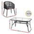 Gardeon 5PC Outdoor Dining Set Table and Chairs Garden Patio Furniture Bistro Set Black | Furniture > Outdoor > Outdoor Dining Sets