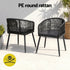 Gardeon 5PC Outdoor Dining Set Table and Chairs Garden Patio Furniture Bistro Set Black | Furniture > Outdoor > Outdoor Dining Sets