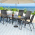 Gardeon 5PC Outdoor Dining Set Table and Chairs Patio Furniture Bistro Set Garden Black | Outdoorium