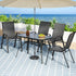 Gardeon 5PC Outdoor Dining Set Table and Chairs Patio Furniture Bistro Set Garden Black | Outdoorium