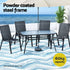 Gardeon 5PC Outdoor Dining Set Table and Chairs Patio Furniture Bistro Set Garden Black | Outdoorium