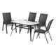 Gardeon 5PC Outdoor Dining Set Table and Chairs Patio Furniture Bistro Set Garden Black | Outdoorium
