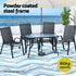 Gardeon 5PC Outdoor Dining Set Table and Chairs Patio Furniture Bistro Set Garden Black | Outdoorium