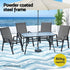 Gardeon 5PC Outdoor Dining Set Table and Chairs Patio Furniture Bistro Set Garden Grey | Outdoorium