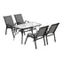 Gardeon 5PC Outdoor Dining Set Table and Chairs Patio Furniture Bistro Set Garden Grey | Outdoorium