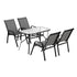 Gardeon 5PC Outdoor Dining Set Table and Chairs Patio Furniture Bistro Set Garden Grey | Outdoorium