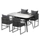 Gardeon 5PC Outdoor Dining Set Table and Chairs Patio Furniture Garden Bistro Set Black | Outdoorium