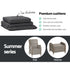 Gardeon 5PC Recliner Chairs Table Sun lounge Wicker Outdoor Furniture Adjustable Grey | Furniture > Outdoor > Outdoor Chairs