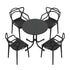Gardeon 5PCS Outdoor Dining Set Table and Chairs Garden Patio Furniture Entwine Black | Furniture > Outdoor > Outdoor Dining Sets