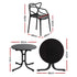 Gardeon 5PCS Outdoor Dining Set Table and Chairs Garden Patio Furniture Entwine Black | Furniture > Outdoor > Outdoor Dining Sets