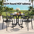 Gardeon 5PCS Outdoor Dining Set Table and Chairs Garden Patio Furniture Entwine Black | Furniture > Outdoor > Outdoor Dining Sets