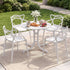 Gardeon 5PCS Outdoor Dining Set Table and Chairs Garden Patio Furniture Entwine White | Furniture > Outdoor > Outdoor Dining Sets