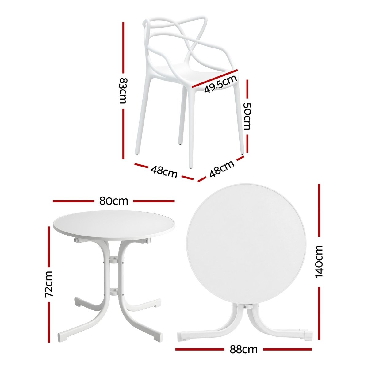 Gardeon 5PCS Outdoor Dining Set Table and Chairs Garden Patio Furniture Entwine White | Furniture > Outdoor > Outdoor Dining Sets