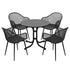 Gardeon 5PCS Outdoor Dining Set Table and Chairs Patio Furniture Garden Diamond Black | Furniture > Outdoor > Outdoor Dining Sets