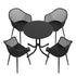 Gardeon 5PCS Outdoor Dining Set Table and Chairs Patio Furniture Garden Diamond Black | Furniture > Outdoor > Outdoor Dining Sets