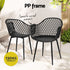 Gardeon 5PCS Outdoor Dining Set Table and Chairs Patio Furniture Garden Diamond Black | Furniture > Outdoor > Outdoor Dining Sets