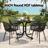 Gardeon 5PCS Outdoor Dining Set Table and Chairs Patio Furniture Garden Diamond Black | Furniture > Outdoor > Outdoor Dining Sets