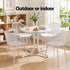 Gardeon 5PCS Outdoor Dining Set Table and Chairs Patio Furniture Garden Diamond White | Furniture > Outdoor > Outdoor Dining Sets