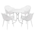 Gardeon 5PCS Outdoor Dining Set Table and Chairs Patio Furniture Garden Diamond White | Furniture > Outdoor > Outdoor Dining Sets