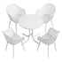 Gardeon 5PCS Outdoor Dining Set Table and Chairs Patio Furniture Garden Diamond White | Furniture > Outdoor > Outdoor Dining Sets