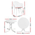 Gardeon 5PCS Outdoor Dining Set Table and Chairs Patio Furniture Garden Diamond White | Furniture > Outdoor > Outdoor Dining Sets