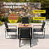 Gardeon 5PCS Outdoor Dining Set Table and Chairs Patio Garden Furniture Bistro Set | Outdoorium