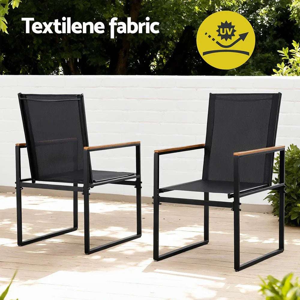 Gardeon 5PCS Outdoor Dining Set Table and Chairs Patio Garden Furniture Bistro Set | Furniture > Dining > Dining Set