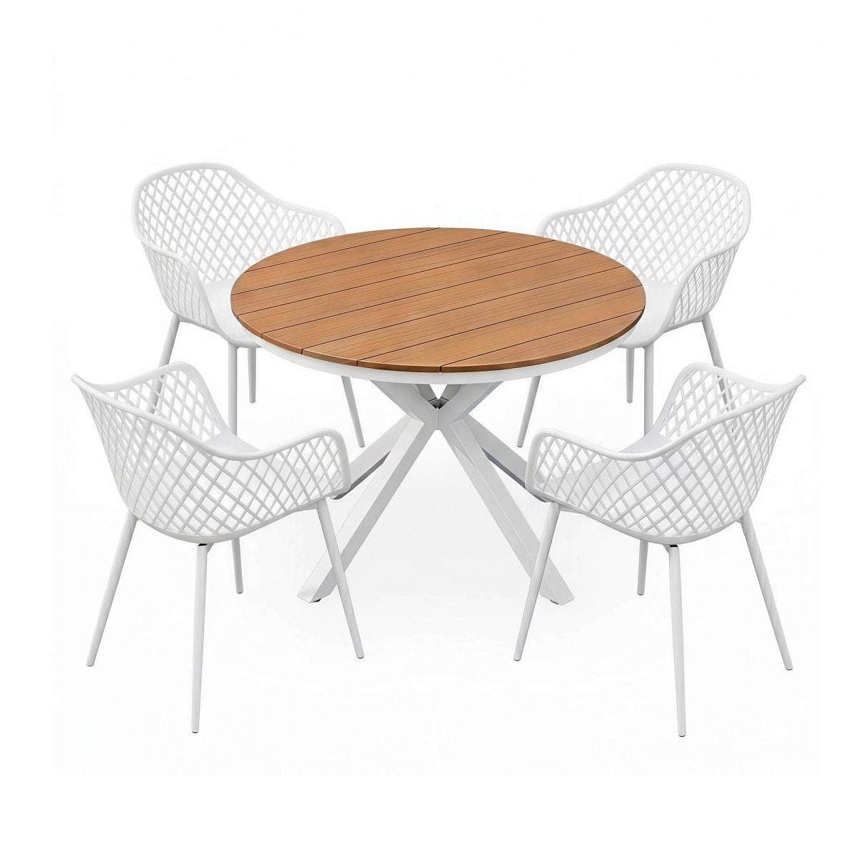 Gardeon 5PCS Outdoor Dining Set Table and Chairs Patio Garden Furniture Diamond | Furniture > Outdoor > Outdoor Dining Sets