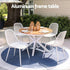 Gardeon 5PCS Outdoor Dining Set Table and Chairs Patio Garden Furniture Lattice | Furniture > Outdoor > Outdoor Dining Sets