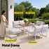 Gardeon 6-Seater Outdoor Dining Sofa Set - White