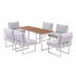 Gardeon 6-Seater Outdoor Dining Sofa Set - White