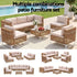 Gardeon 6 Seater Outdoor Sofa Set 7PCS Table Chair Set Garden Rattan Patio Furniture | Furniture > Outdoor > Outdoor Sofas & Lounge Sets