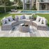 Gardeon 6 Seater Outdoor Sofa Set 9PCS Table Chair Set Garden Rattan Patio Furniture | Furniture > Outdoor > Outdoor Sofas & Lounge Sets