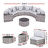 Gardeon 6 Seater Outdoor Sofa Set 9PCS Table Chair Set Garden Rattan Patio Furniture | Furniture > Outdoor > Outdoor Sofas & Lounge Sets