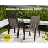 Gardeon 6PC Outdoor Dining Chairs Stackable Lounge Chair Patio Furniture Brown | Outdoorium