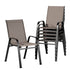 Gardeon 6PC Outdoor Dining Chairs Stackable Lounge Chair Patio Furniture Brown | Outdoorium