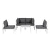 Gardeon 6PCS Outdoor Sofa Set Aluminium Table and Chairs Lounge Patio Furniture | Outdoorium