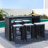 Gardeon 7 - Piece Outdoor Bar Set Dining Table Stools Wicker Patio Setting | Outdoorium
